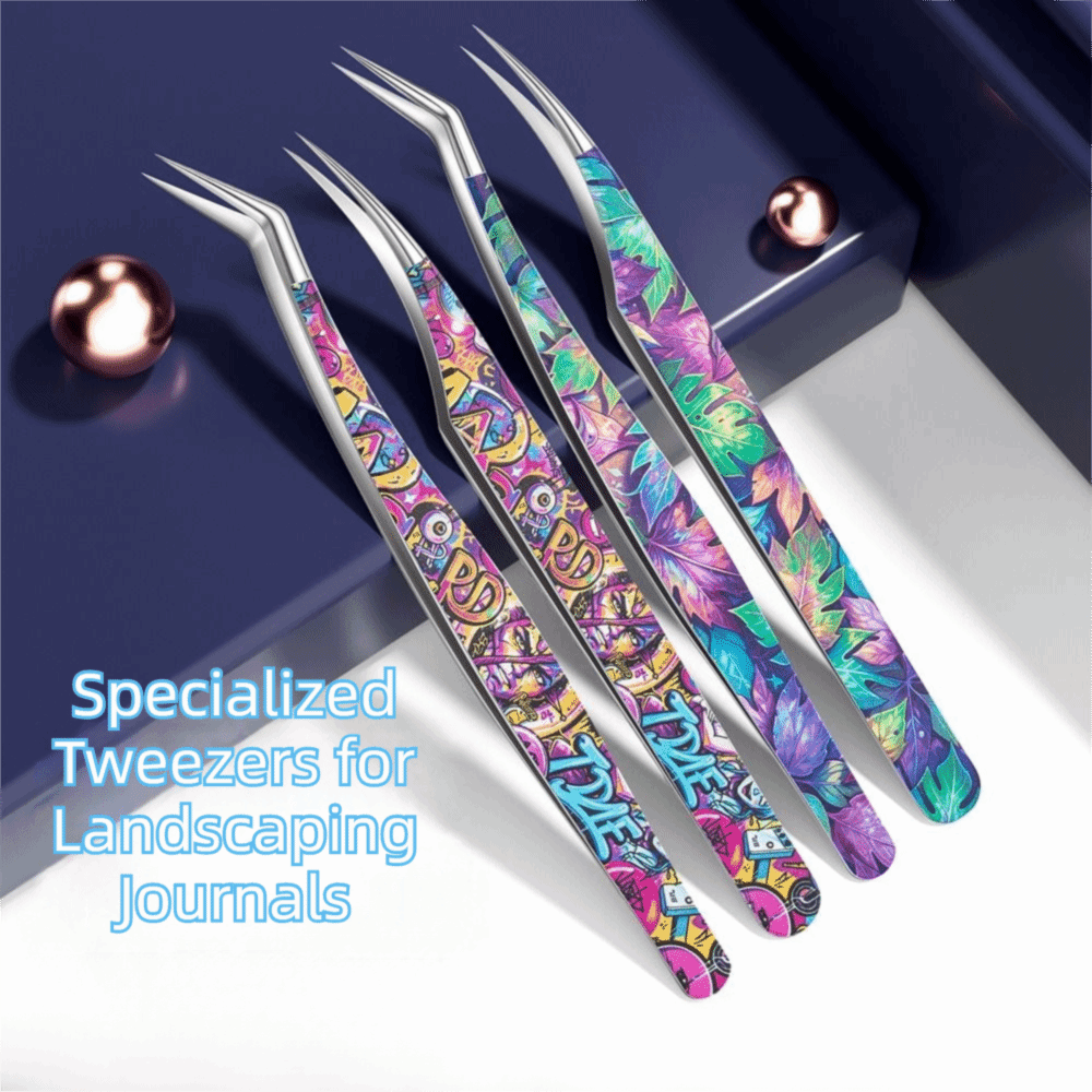 Lash Mapping Sticker - Metalen gebogen stickers pincetten antistatische cartoon
