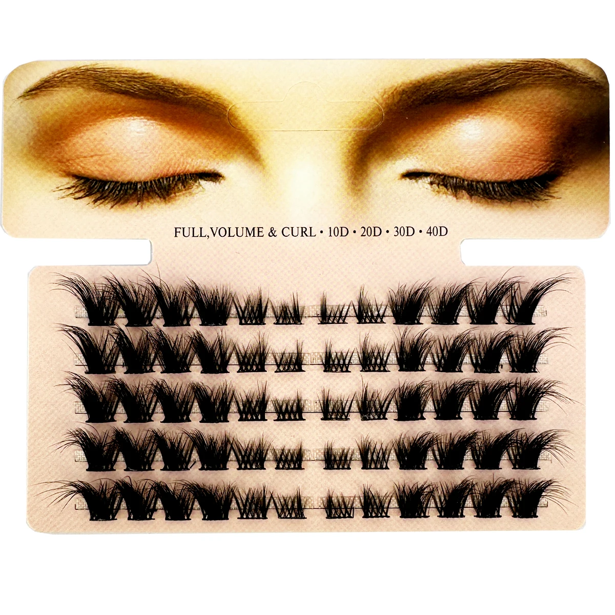 Eyelash Extension Single Lash - Mix 3D Fluffy Single Cluster Wimperverlenging