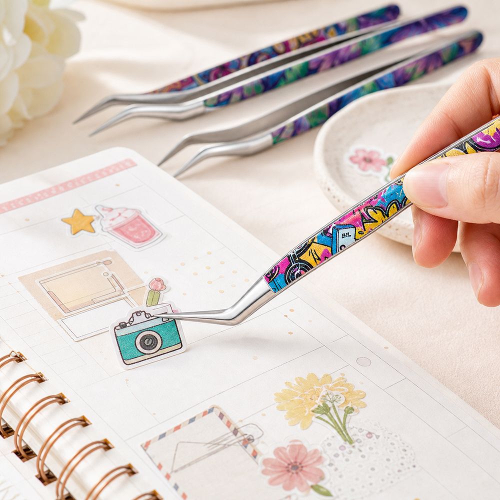 Metalen gebogen stickers pince - Lash Mapping Sticker recensie en prijs
