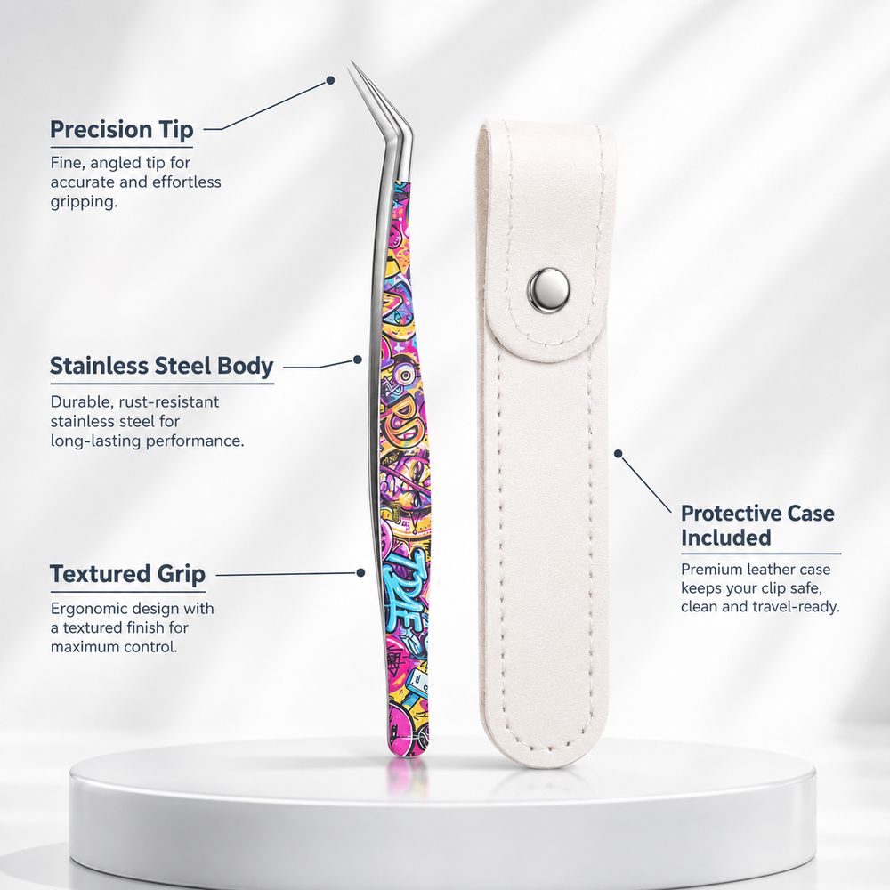 Metalen gebogen stickers pince - Lash Mapping Sticker recensie en prijs