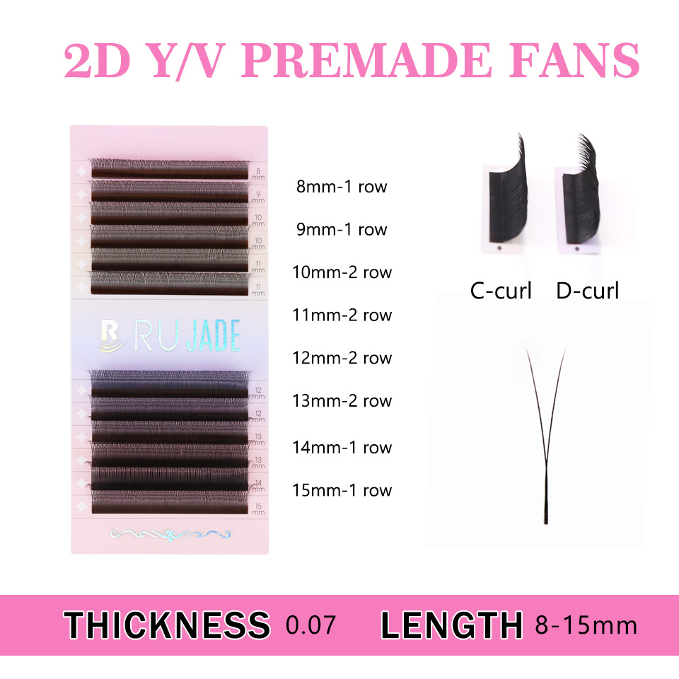 RUJADE 2D Y-vormige Wimperexte - Eyelash Extension Single Lash recensie en prijs
